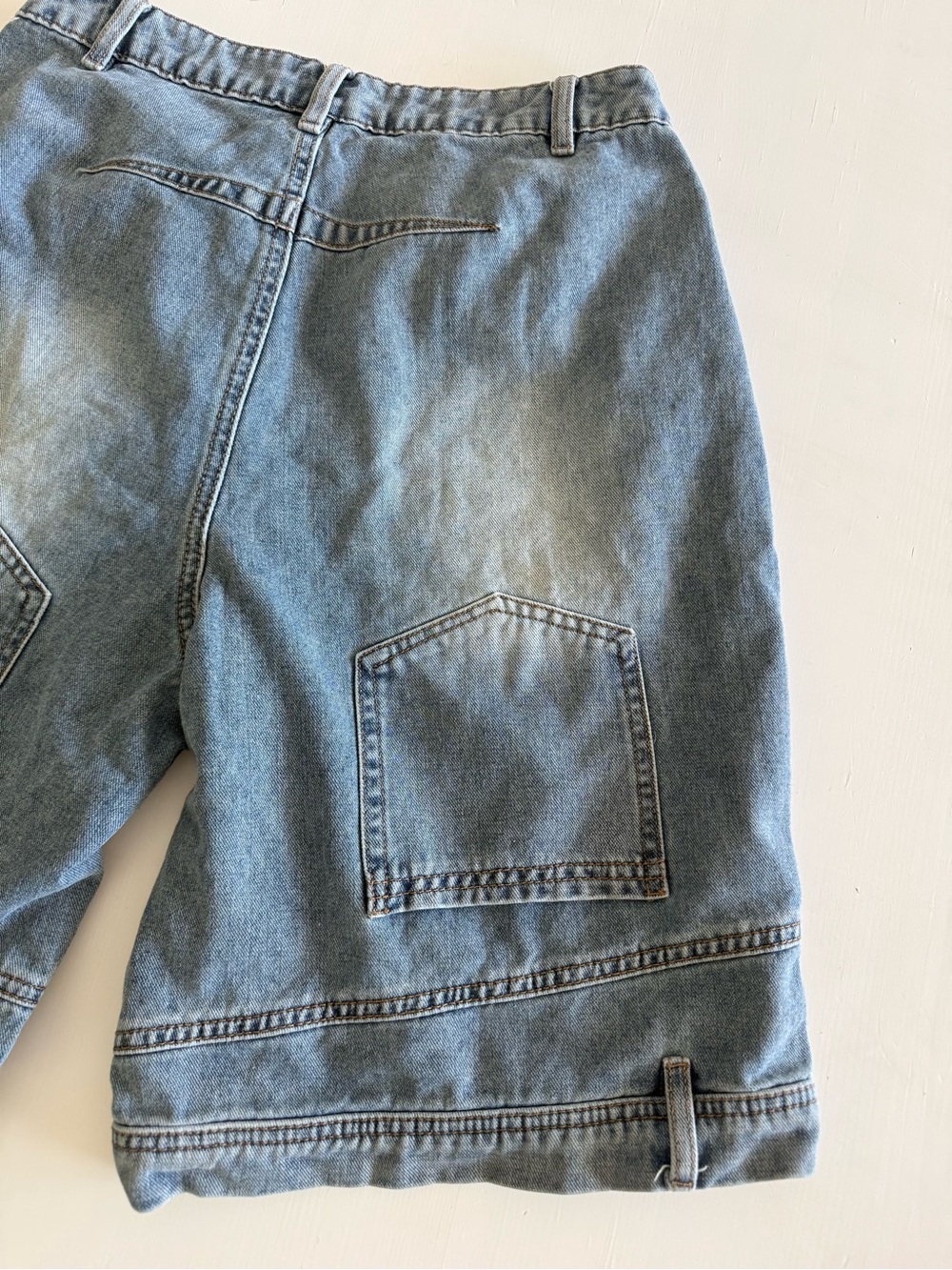 Aelfric Eden Washed Reverse Jorts Jeans Shorts  unique trendy fashionable denim - Picture 8 of 15